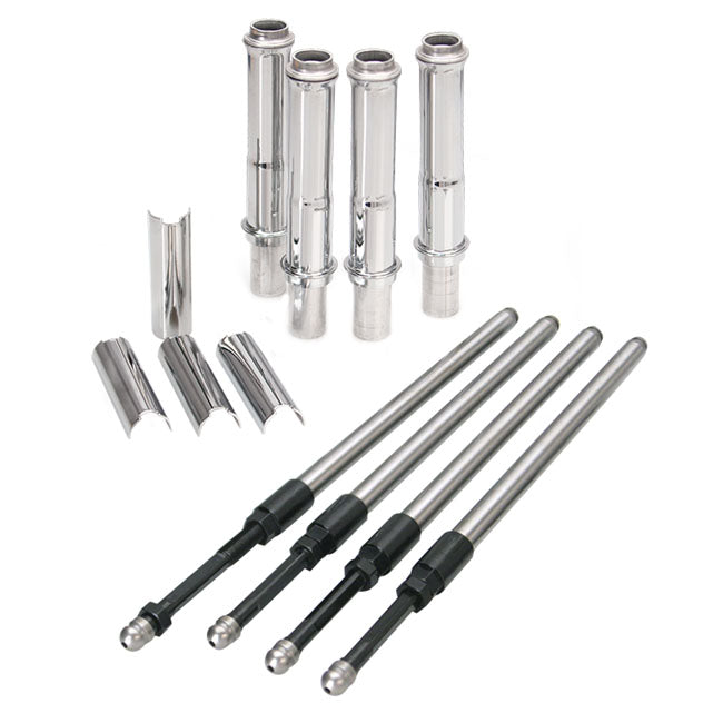 S&S, Twin Cam Quickee Pushrod & Cover Kit – Chrome