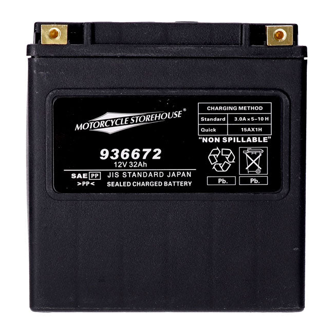 MCS, Standard Series - AGM lukket Batteri. 12v, 32ah. 450cca