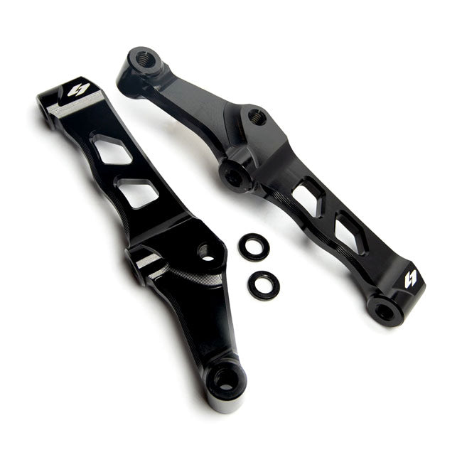 Kraus, front 108mm radial caliper mount set. Dual disc.Black