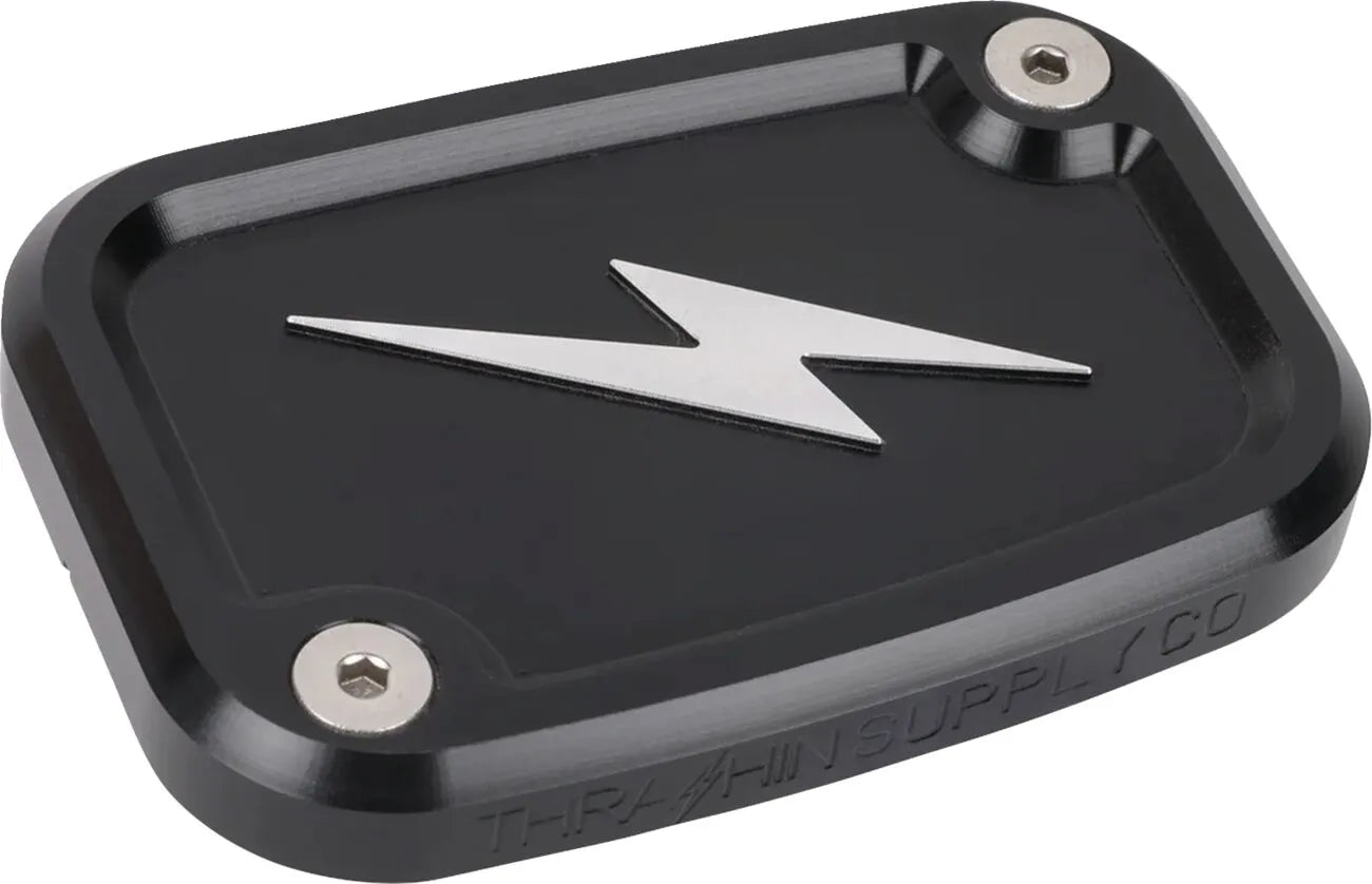 THRASHIN SUPPLY CO. – Forreste bremsevæskebeholder låg, Black Twice Cut (18+ Softail)