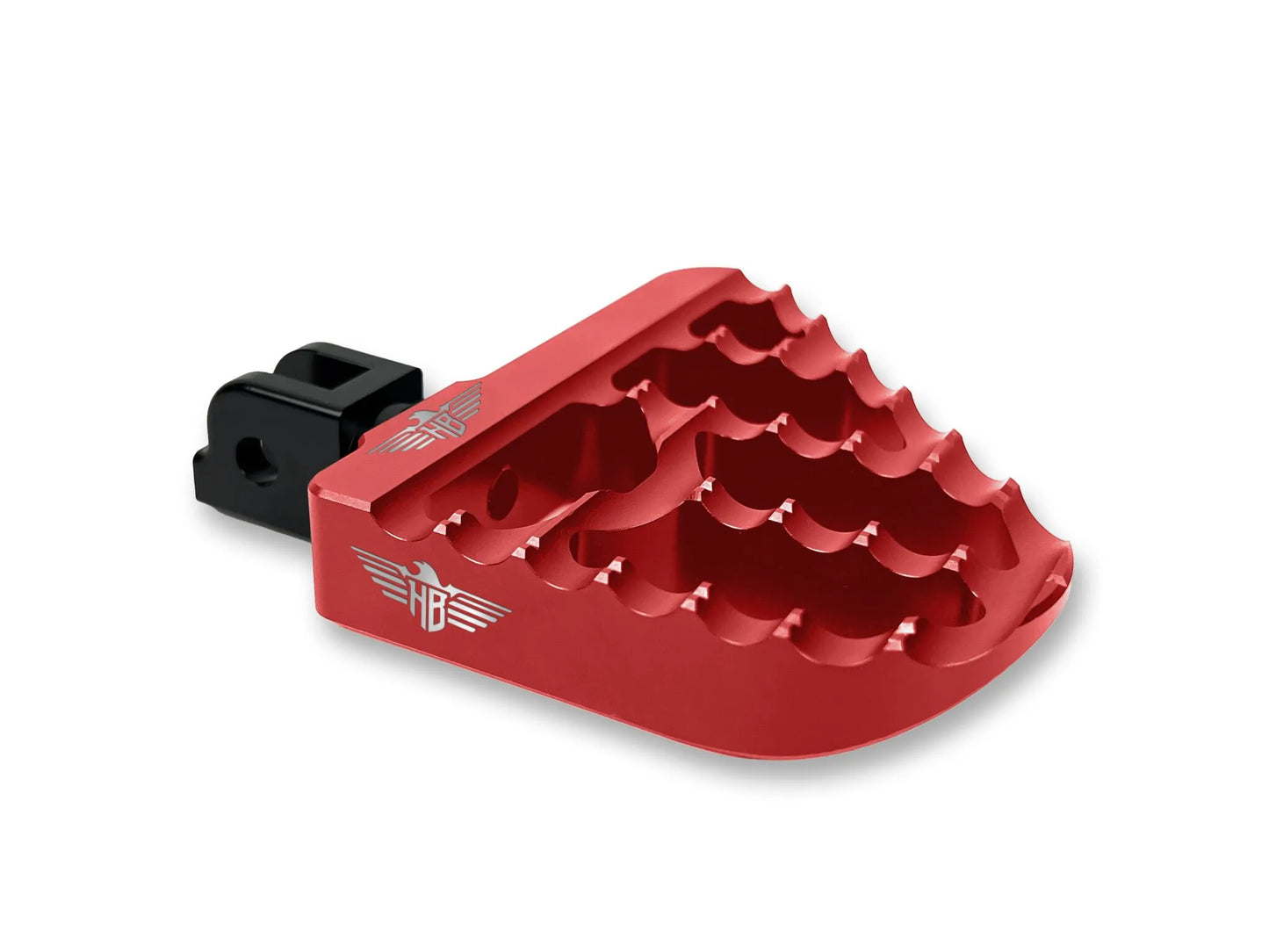 HeinzBikes Floorboard Mini V2 Rear – Softail M8 – Rød - Passenger/Bagpå