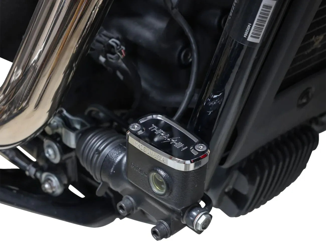 THRASHIN SUPPLY CO. – Bageste bremsevæskebeholder låg, Chrome (18+ Softail)