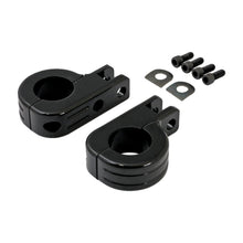 Engine guard foot peg mount kit. 1-1/4" (32mm) tubing. Black