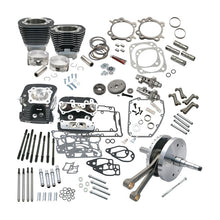 S&S 124" Twin Cam Hot Set-Up Kit with Heads – Black Wrinkle