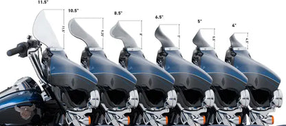 KLOCK WERKS FLH 1996–2013 Flare Windshield, 6.5" – Black