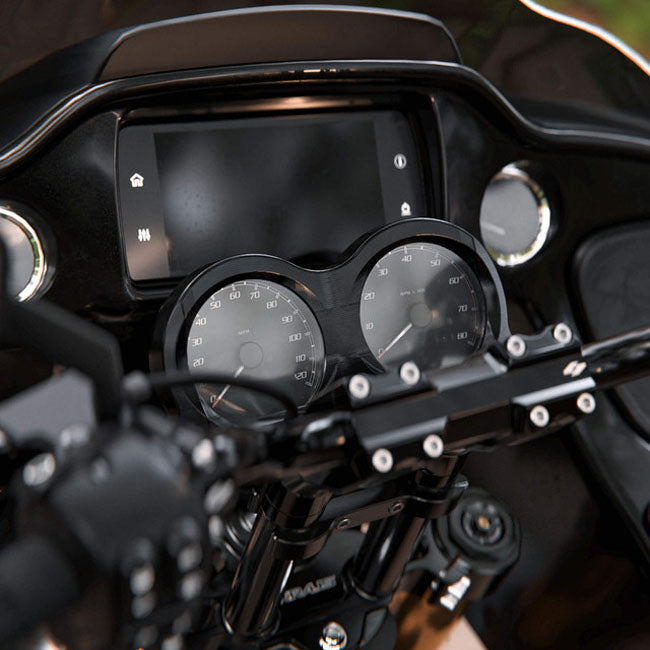 Kraus Road Glide Gauge Bezel – LUX Face (Sort)