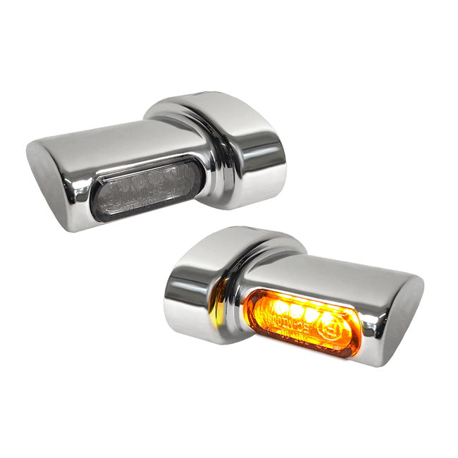 HeinzBikes Micro Winglets – Rear Turn Signal Set (Chrome) ECE-godkendt