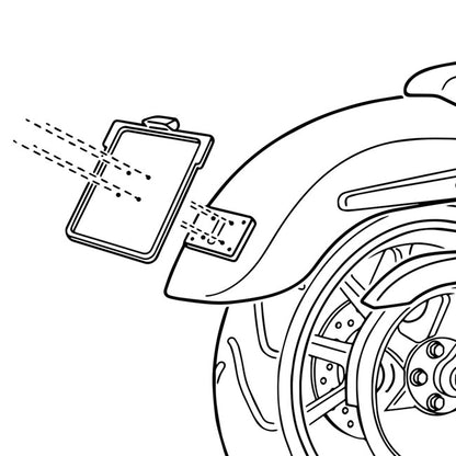 HeinzBikes, adapter til nummerpladeholder Blokks. Sort