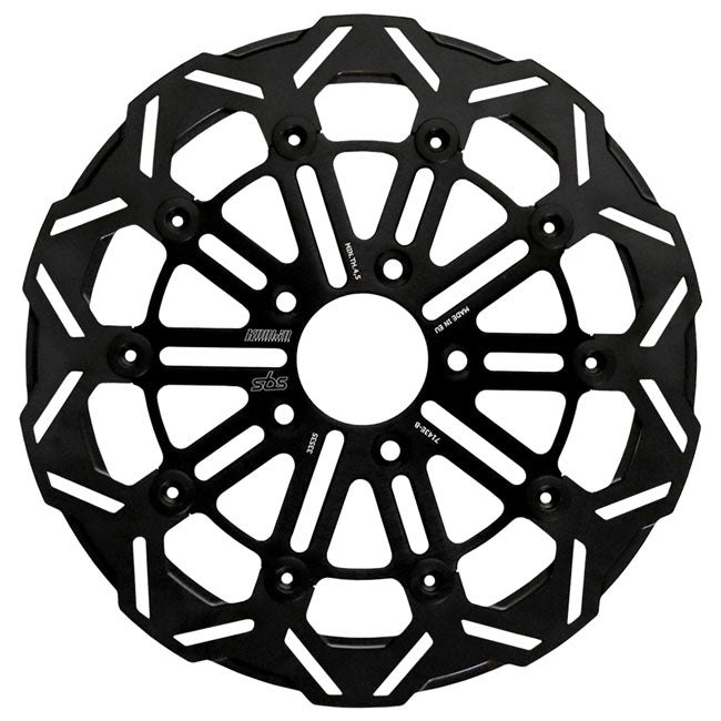 Kodlin by SBS, '10-spoke' Bremseskive, front (Sort)