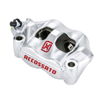 Accossato 100mm Monoblock Radial Bremsekaliber – Venstre, Sølv (Nikkelbelagt)