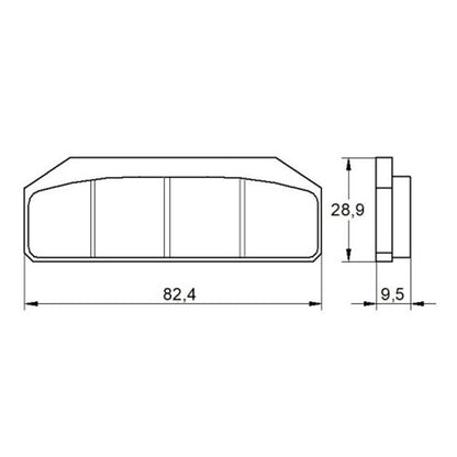 Accossato Bremseklodser – Racing (82.4 x 28.9 x 9.5 mm)