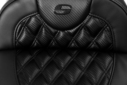 SADDLEMEN SEAT ROAD SOFA - Touring 2008 og frem - CARBON LS - HEATED
