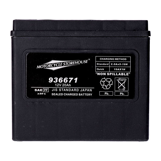 MCS, Standard Series - AGM lukket batteri. 12v, 20ah. 320cca