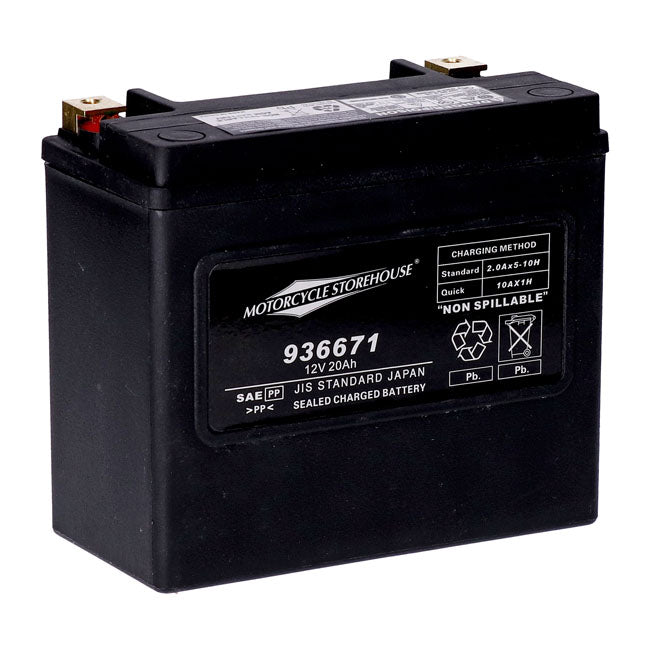 MCS, Standard Series - AGM lukket batteri. 12v, 20ah. 320cca