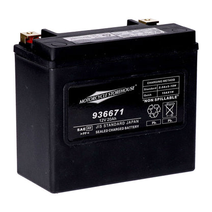 MCS, Standard Series - AGM lukket batteri. 12v, 20ah. 320cca