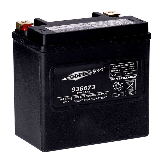 MCS, Standard Series - AGM lukket batteri. 12v, 14ah. 240cca