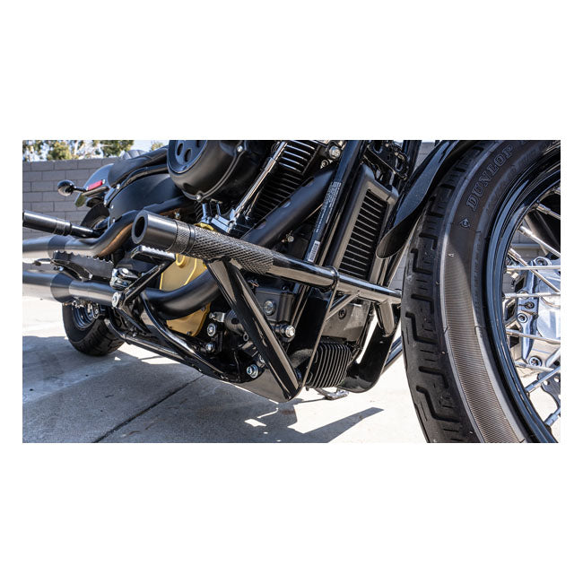 Burly Brand Brawler Crash Bar Kit – Front &amp; Bag | M8 Softail | Sort