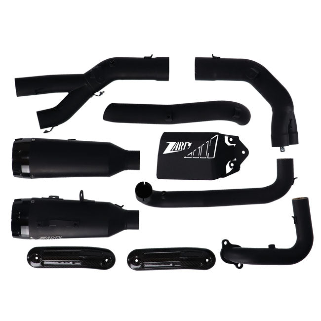 Zard, 2-2 Exhaust Full Kit. Black Stainless Steel