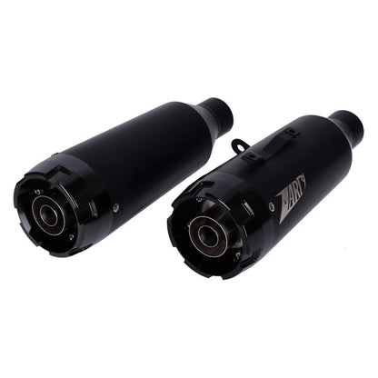 Zard, 2-2 Exhaust Full Kit. Black Stainless Steel