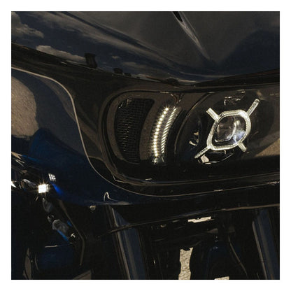Custom Dynamics, V2 Road Glide LED Vents inserts. Black