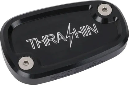 THRASHIN SUPPLY CO. – Bageste bremsevæskebeholder låg, Black Twice Cut (18+ Softail)