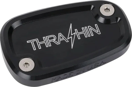THRASHIN SUPPLY CO. – Bageste bremsevæskebeholder låg, Black Twice Cut (18+ Softail)