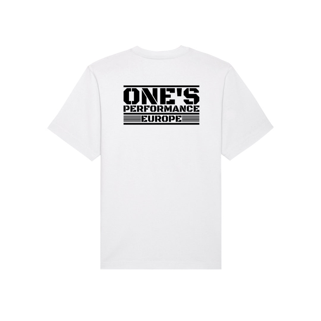 ONE’S PERFORMANCE EUROPE Oversized T-Shirt – Hvid