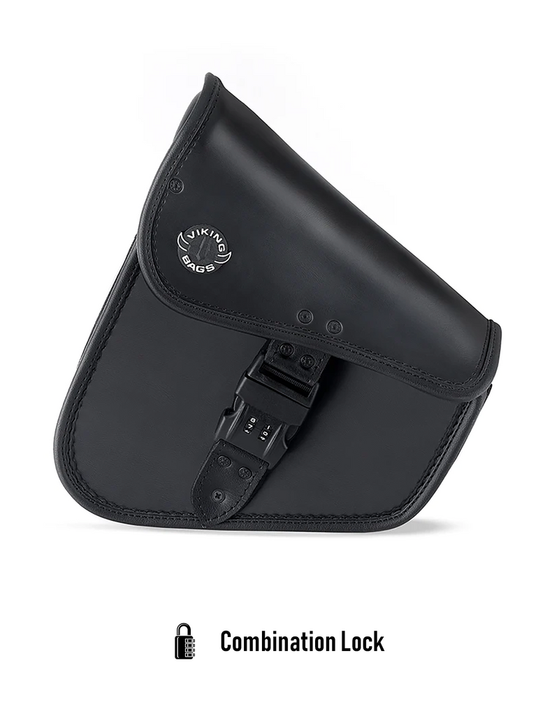 Black Digilock Swingarm taske – Harley Softail / Som Ny