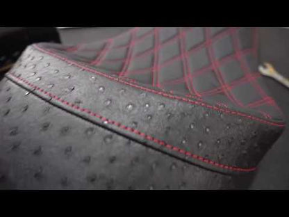 Touring 2009 til 2024 sæde i læder til 2 personer – kompatibelt med ryglæn