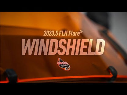 KLOCK WERKS FLH 1996–2013 Flare Windshield, 6.5" – Orange