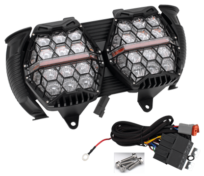 HONEYCOMB ROAD GLIDE LED HEADLIGHT UNIT