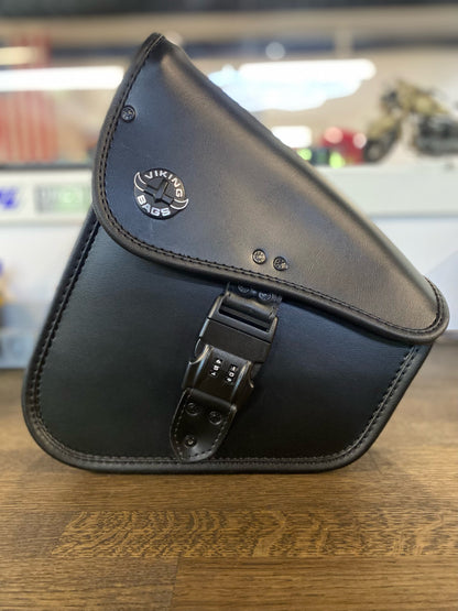 Black Digilock Swingarm taske – Harley Softail / Som Ny